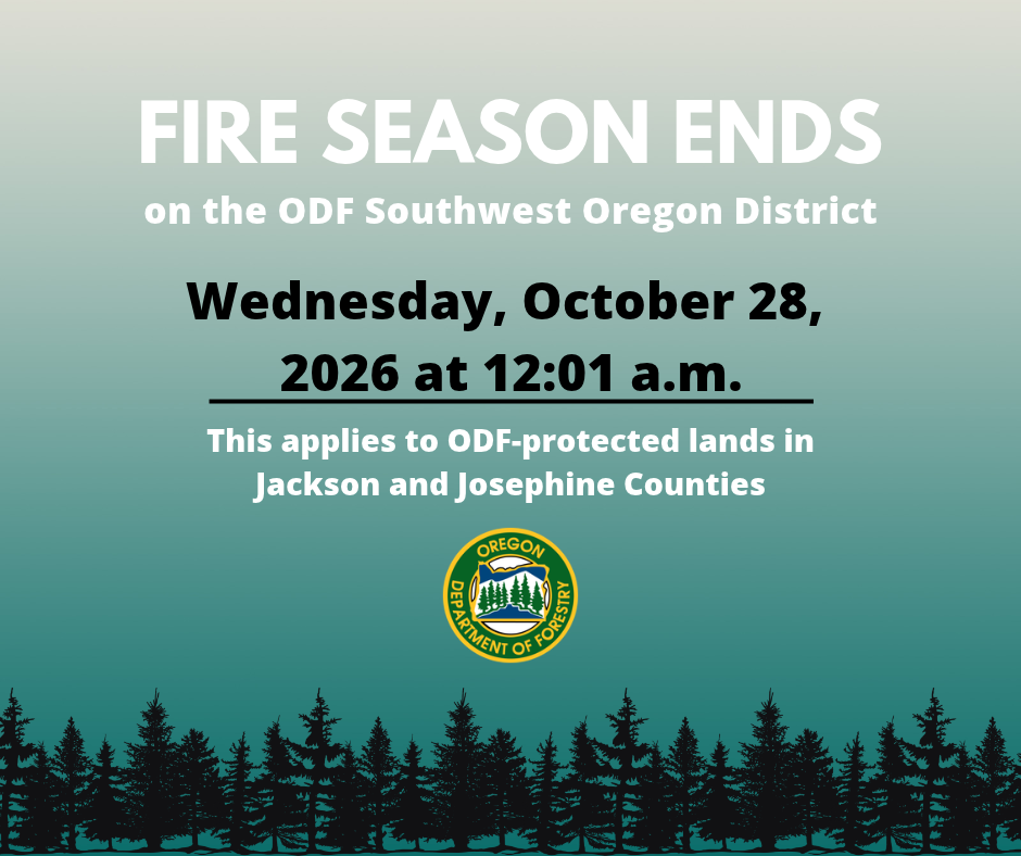 Fire season ends in ODF Southwest Oregon District